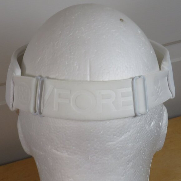 G/FORE Girls Golf Too Stretch Twill Golf Visor - Snow OSFM 83% Nylon, 14% Cotton - Picture 5 of 11